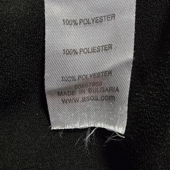 ASOS Jumpsuit Womens 8 Black White Ruffle Sleeve Colorblock Party One Piece - Picture 15 of 16